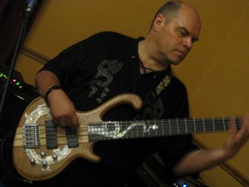 mike bassist of spiral six tamworth midlands covers band